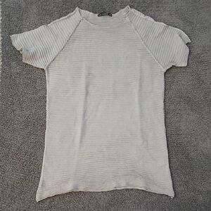 Men's Short Sleeve Beige Shirt